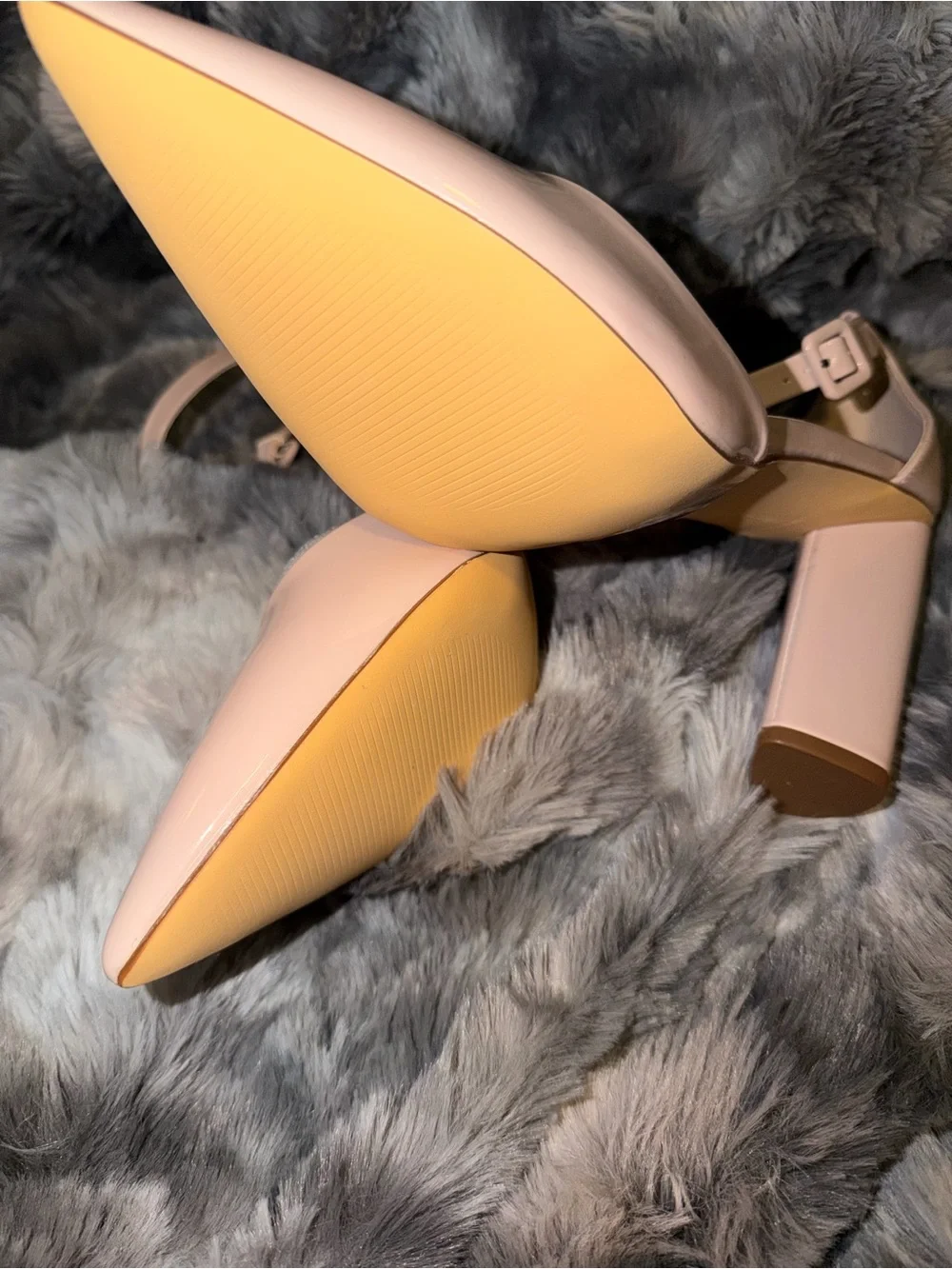 Lulu's Nude Blush Pointed-Toe Ankle-Strap Heels | 11
